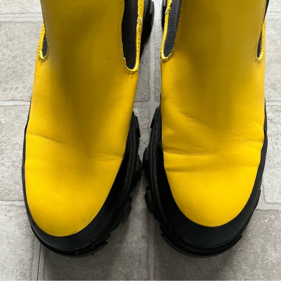 Public Desire Yellow Black Chunky Platform Chelsea Boots Mens Size 7 main image 9